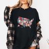 USA 250th Anniversary Shirt Semiquincentennial 2026 Patchwork Map Patriotic  Tee High Quality Cotton Women Clothes