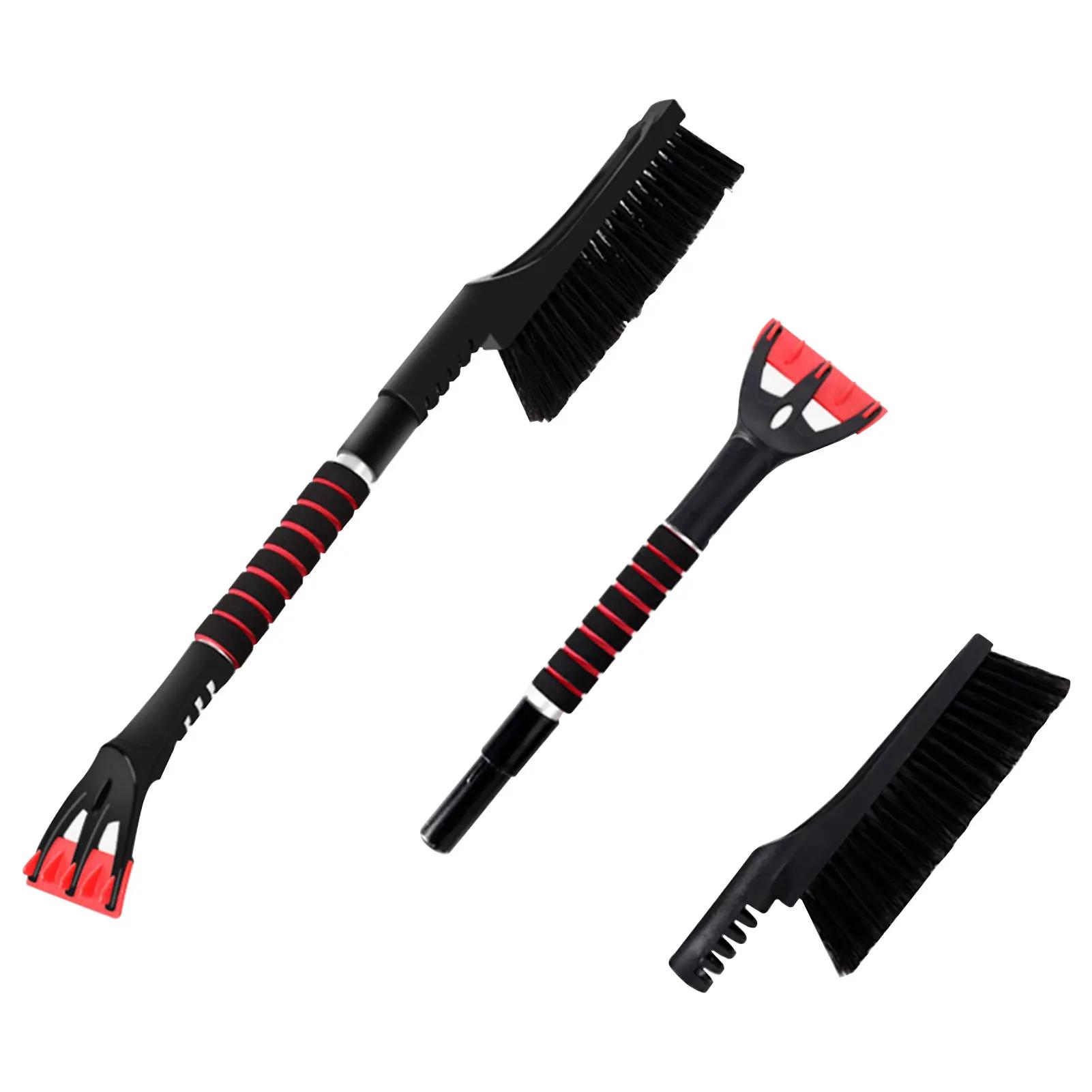 

Портативная щетка для снега с скребком для снега и льда для автомобиля, защитный алюминиевый стержень для удаления снега, зимний комплект лопат для снега и льда чёрный