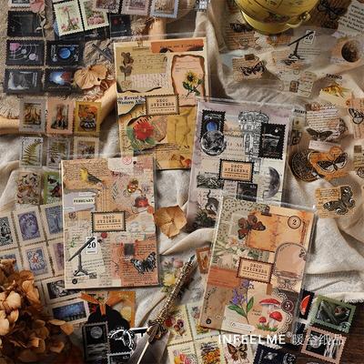 20 ks Vintage papír pro dekoraci telefonu Retro papírnictví DIY papír do deníku Journaling Štítek Scrapbooking Materiál Samolepky