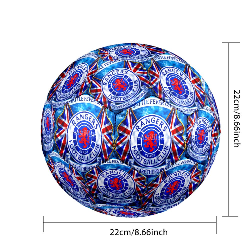1pc Size 5 Rangers FC Design Soccer Ball - Anti-slip Football for Outdoor Sports Activities, Durable Ball for Game Play