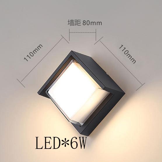 Hot Sale Good Quality Black Bedroom Bedside Wall Lamp Living Room Outdoor Waterproof LED Acrylic Ceiling Column Light