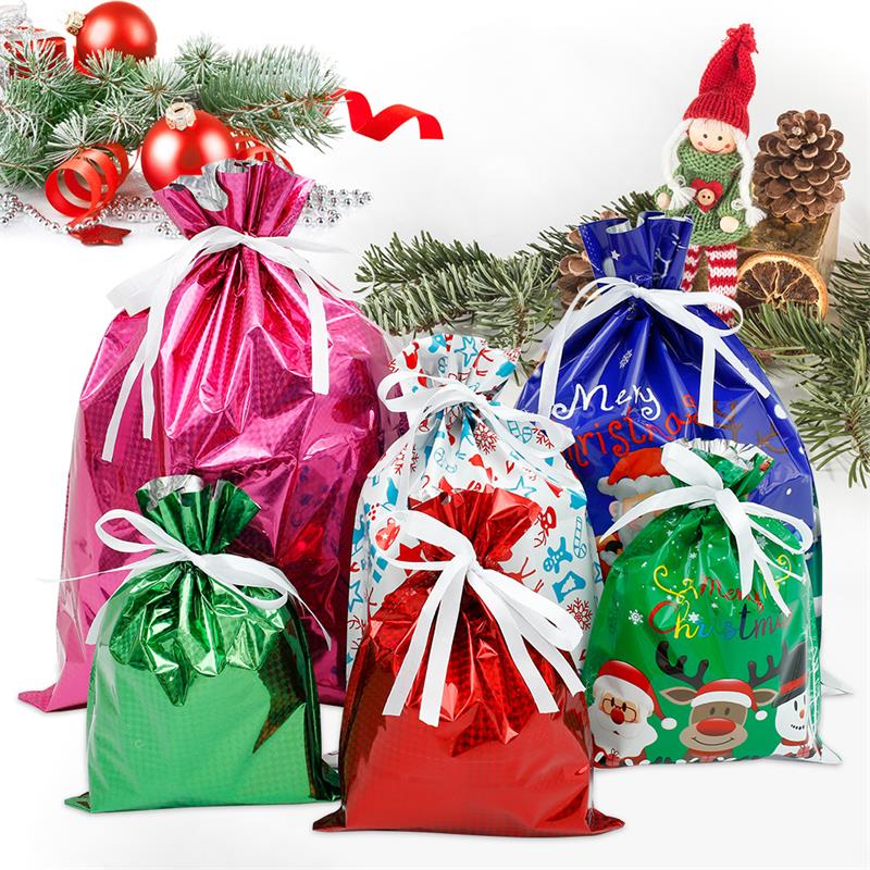 30x Weihnachtssäcke Wiederverwendbare Kordelzug Wrap Geschenk Geschenk Party DE 30x Weihnachtssäcke Wiederverwendbare Kordelzug Wrap Geschenk Geschenk Party DE