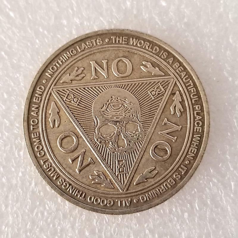 Antique Skull Brass Silver-Plated Craft #4656 Copper
