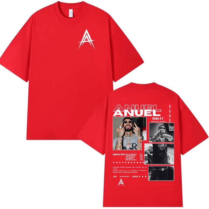 Rapper Anuel AA Album 2025 Graphic T Shirt Unisexs Hip Hop Gothic Retro Short Sleeve TShirts Clothing High Quality Cotton Tshirt