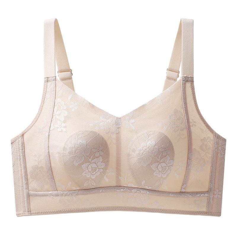 Seamless Sports Bra for Women: Large Bust Minimizer, Thin, Anti-Sagging, Lifting, Wire-Free, with Side Support for Summer.