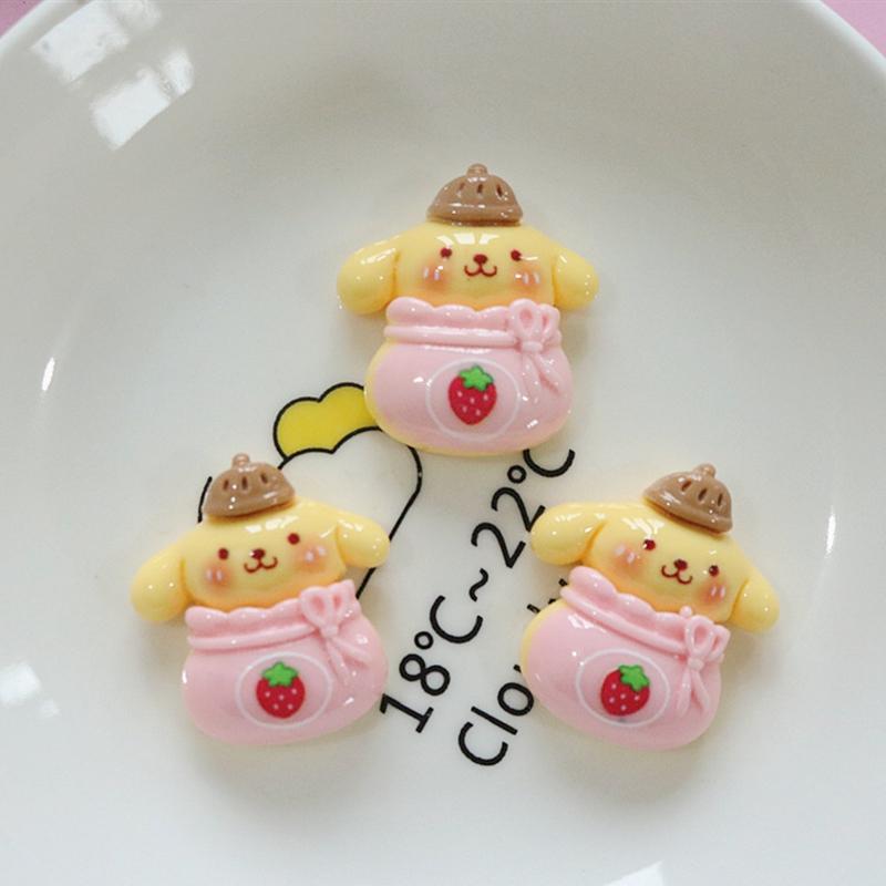 10Pcs Kawai Cartoon Bright Surface Animal Resin Flat Back Scrapbook   Diy Bow Decor Accessories Crafts A15