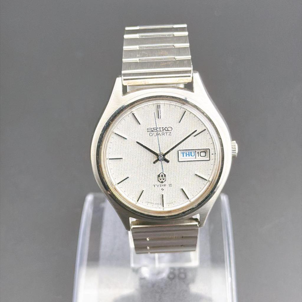 Used [Rare] 1967 Old Seiko Day-Date White Quartz Men's Watch