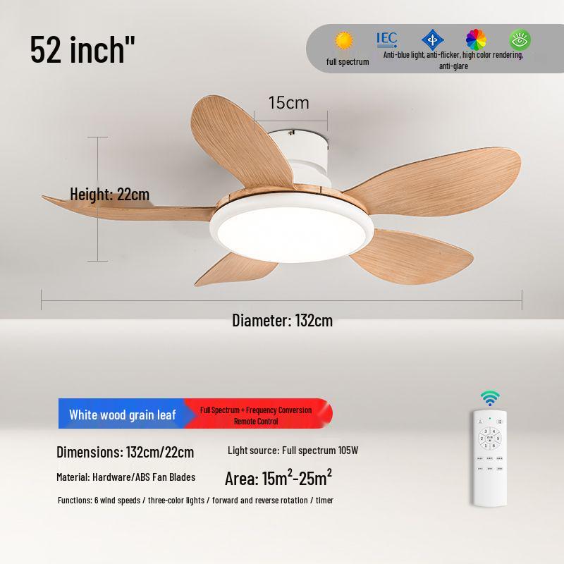 2024 High-Power Ceiling Fan with Integrated Chandelier for Bedroom, Dining, and Living Room