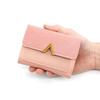 Elegant Ladies' Compact Tri-fold Wallet with Card Holder and Coin Purse
