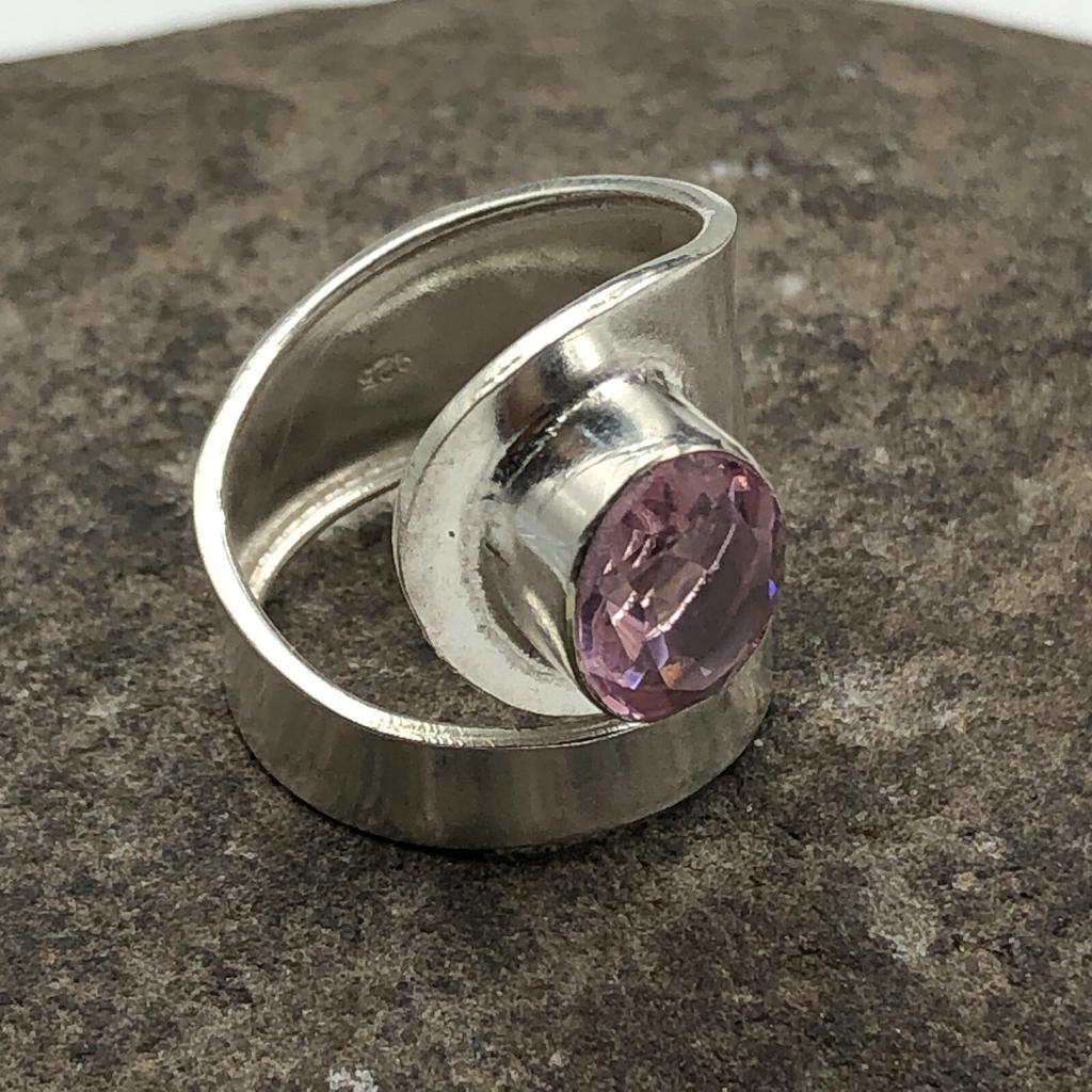 Morganite Gemstone 925 Sterling Silver Jewelry Handmade Engagement Ring For Her RR-2-11