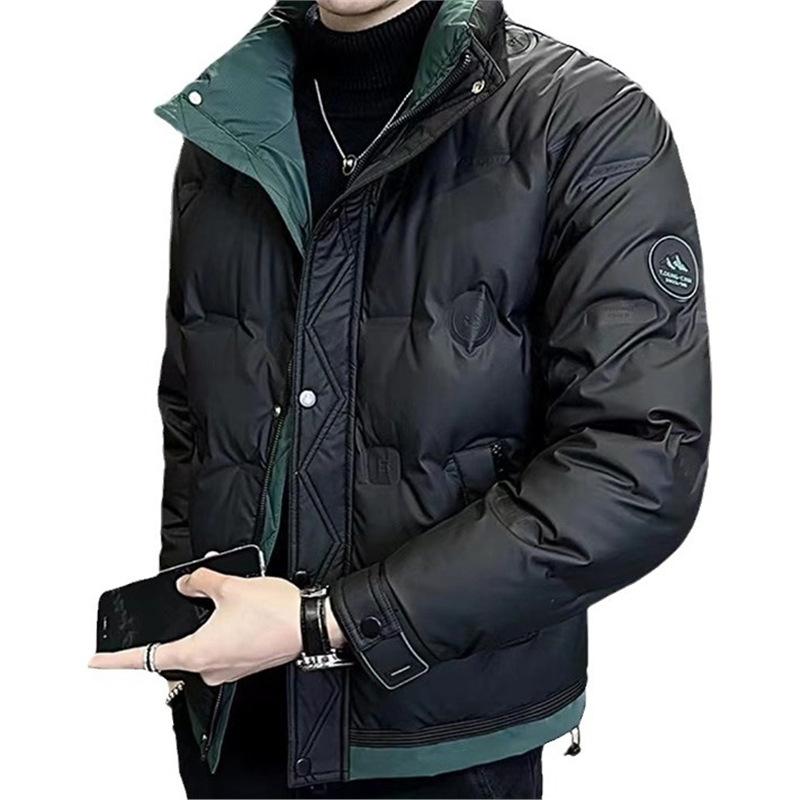 Men's Down Jacket Winter Warm White Duck Down Patchwork Clothes Winter Men's Coat Windproof Slim Tops