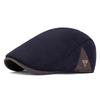 Men's Autumn Vintage Beret Hat Casual Striped Herringbone Street Octagonal Hat Suitable for Daily Wear and Outdoor Activities