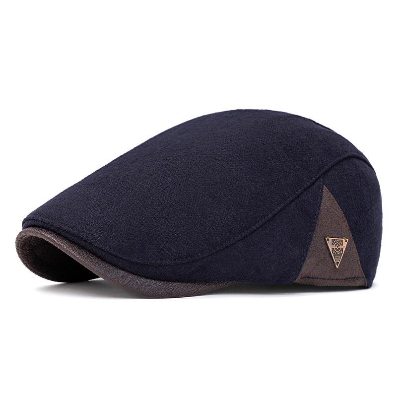 Men's Autumn Vintage Beret Hat Casual Striped Herringbone Street Octagonal Hat Suitable for Daily Wear and Outdoor Activities