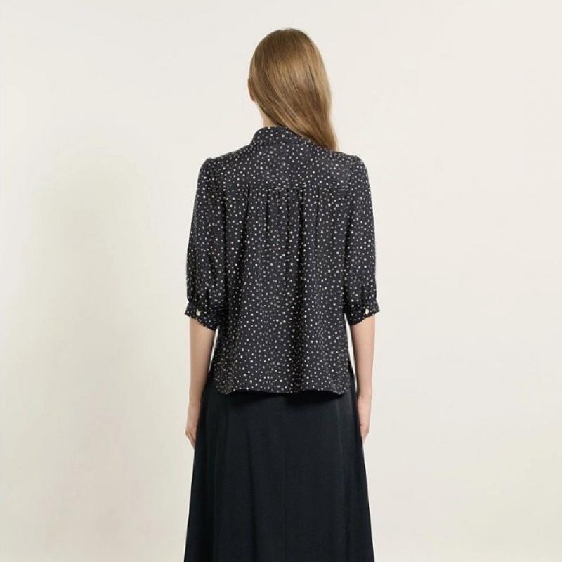 Bcbg Dot Collar Blouse B5f8b434