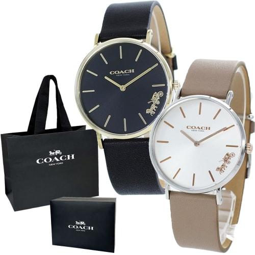 Coach Pair Watches with Authentic Pair Box and Shopper, Men's and Women's Leather Straps, 1450333314503119-coach-peabox