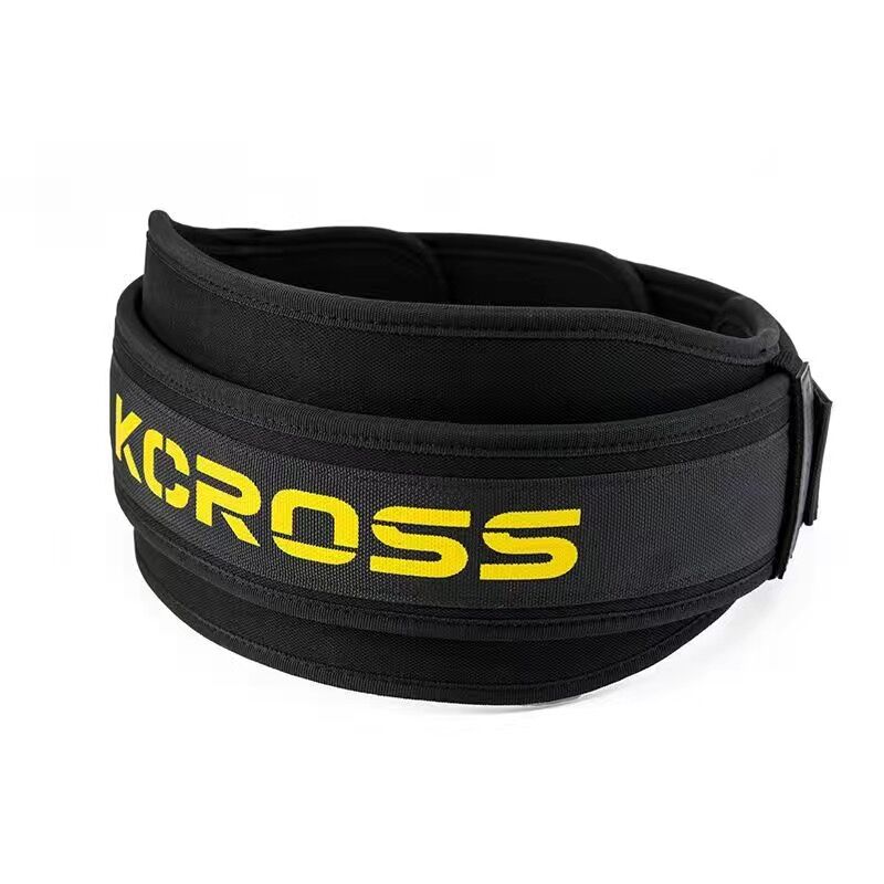 

Мужской и женский пояс для фитнеса, тяжелой атлетики, тренировок, высокоинтенсивных приседаний, становой тяги, тренажерного зала, нейлоновая поддержка талии, утолщение для спины L