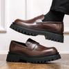 Men's Thick Soled Loafers Retro Designer Casual Style Office or Busines 38-46 Outdoor Autumn and Winter Leather Shoes Young