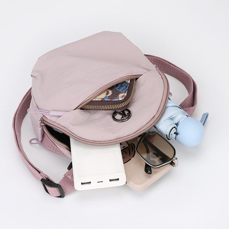 Small Round Bag Women's Mobile Phone Bag Shoulder Bag Nylon Crossbody Bag