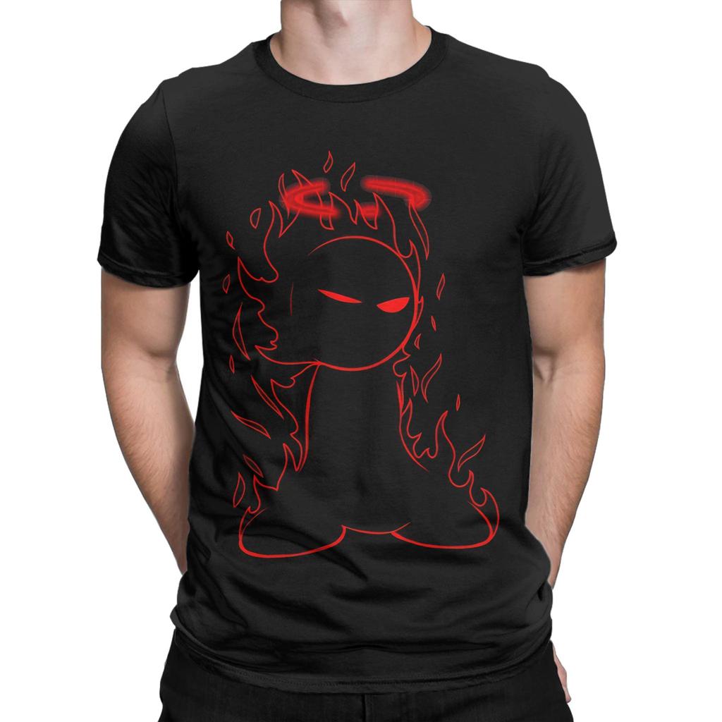Madness Combat Monochrome Stick Fight Design Classic Novelty Graphic 100% Cotton T-Shirt Tees T