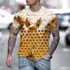 Men's Unisex Bee Graphic Prints Shirt T Shirt Tee Short Sleeve T Shirt 3D Print Crew