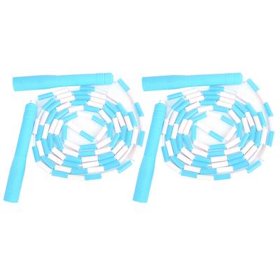 2PCS PVC Coloré Réglable Corde à Sauter Articulations Enfants Maternelle Adultes Fournitures de Fitness Bleu