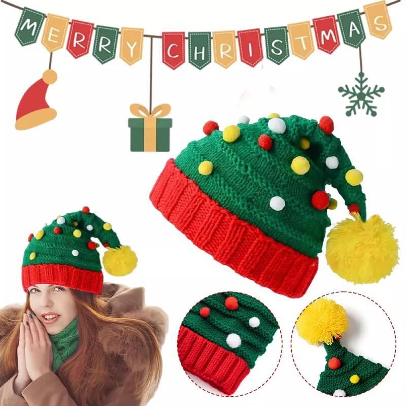 Winter Tree Christmas Beanie Knitteds Fashion Fabric Extra Warm Hatsupplies