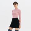 Huit Fleece Mock Neck Crop Long Sleeve Tee Htwtl3l23t
