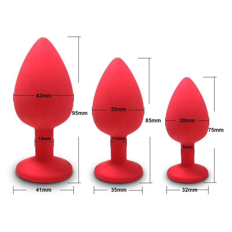 3 Size  Soft Silicone Anal Plug Sex Toys for Women Men Erotic Massager Stimulator Dildo Vibrator Anal Toys Adult Product Plug