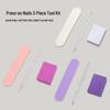 Nail Art Tool Kit: Press-On Nail Materials, Wood File, Crystal Stick, Mini Tofu Block.