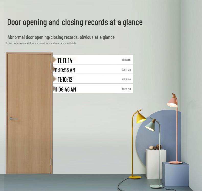 Smart Home WiFi Magnetic Door/Window Alarm - Remote Reminder & Anti-Theft System
