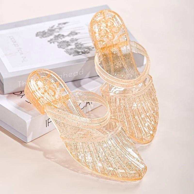 Fashion With Heel Women's Slippers and Ladies Sandals Outside Shoes New Fashion Slip-resistant Slides 2025 Luxury Unique Shoe H Sandal