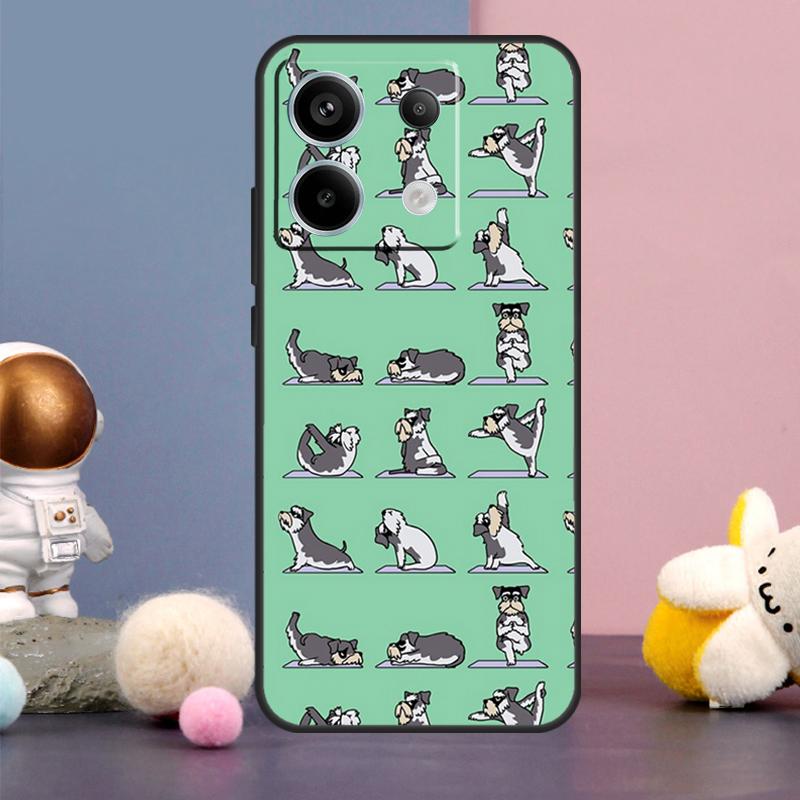 Cartoon Schnauzer Dog Case For Xiaomi Redmi Note 13 11 9 10 12 Pro Plus 12S 11S 10S 9S Redmi 12 10C 12C 13C Cover