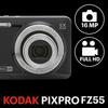 KODAK PIXPRO Easy-to-use Zoom FZ55-BK 16MP Digital Camera Optical 5x Wide Angle 28mm 2.7-inch LCD Screen (Black)