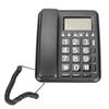 Corded Telephone Caller ID Full Hands Free Fixed Landline with Blue Screen for Home Office Black