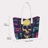 Cyberpunk Skull Pattern Tote Bag Fashion Trendy Shoulder Bag For Daily Use