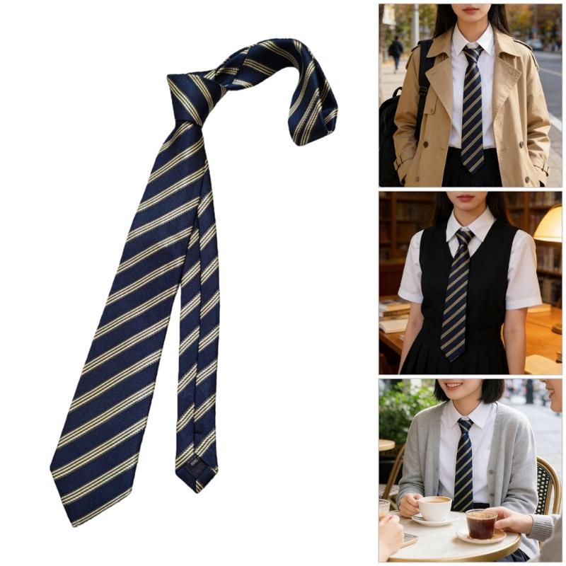 Cravatta a Righe JK alla Moda Cravatta Regolabile Accessorio per Collo per Donne Uomini Adolescenti Accessori per Uniformi Aziendali e Scolastiche