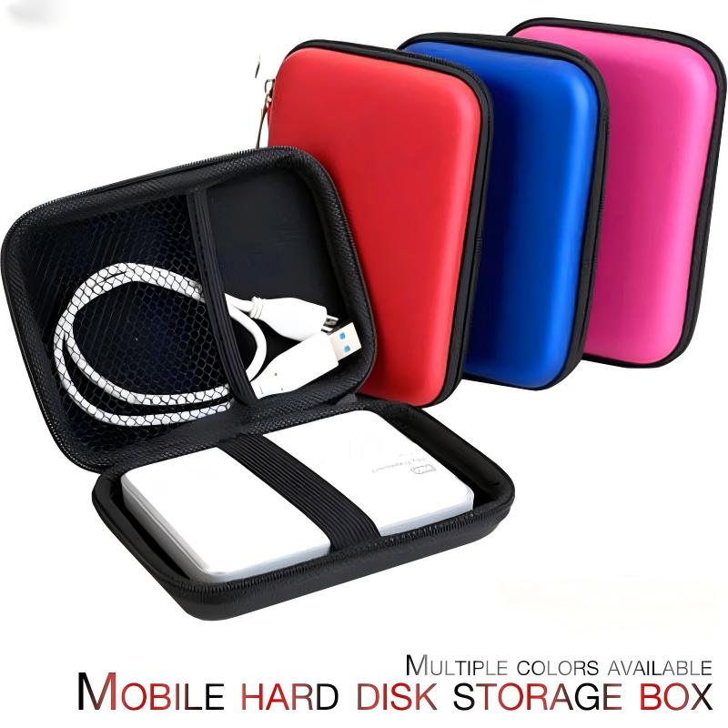 Xiaomi EVA Hard Drive Case Portable Shockproof Storage Bag for 2.5” External HDD SSD USB Data Cable Bluetooth Earphone Organizer Zipper