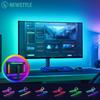 Bande de Lumière Gaming RGB Synchronisée Rétroéclairage d'Écran avec Contrôle par Application Intelligente Éclairage d'Ambiance Modes de Couleur DIY Salle de Jeu Ordinateur