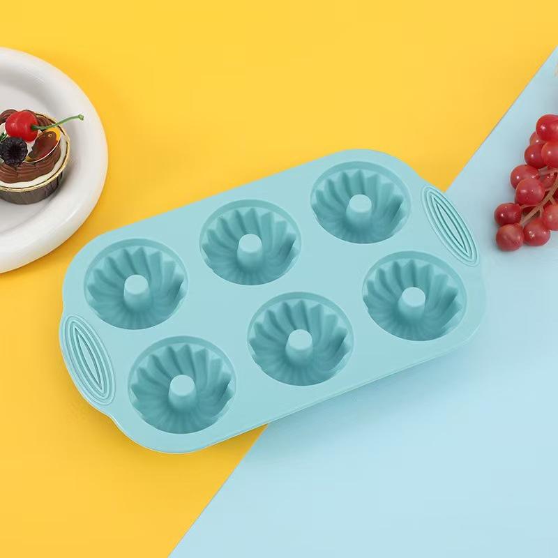 Cake Mold Food Grade Silicone Donut Cake Mold Non-Stick Easy Release Baking Mold for Muffins Cupcakes Kitchen Cooking Accessory