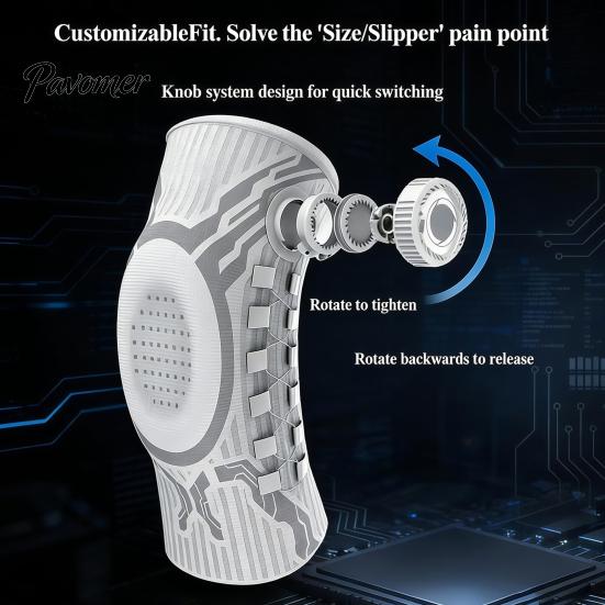 Adjustable Knee Brace 1 Pair Knob Brace, Support with Patella Pad, Side Stabilizer, for Joint Stability Compression Sleeve Workout Arthritis Meniscus
