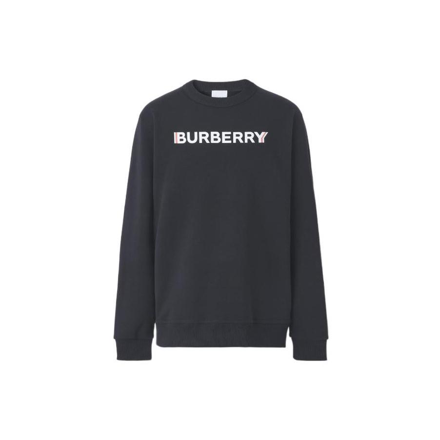 Burberry Logo Print Cotton Sweatshirt Black 80529851