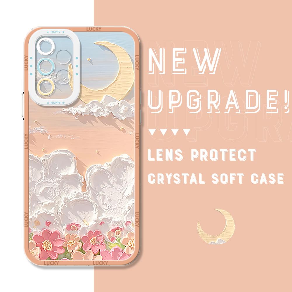 Shockproof Cartoon Astronaut Crystal Case Full Cover Camera Protection Transparent Soft Phone Casing for Samsung