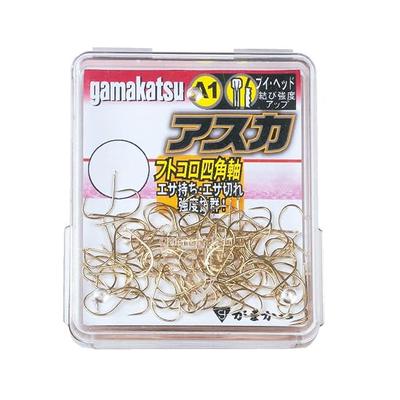 Gamakatsu Single Hook The Box A1 Asuka Size 4 105 Pieces Champagne Gold 67026