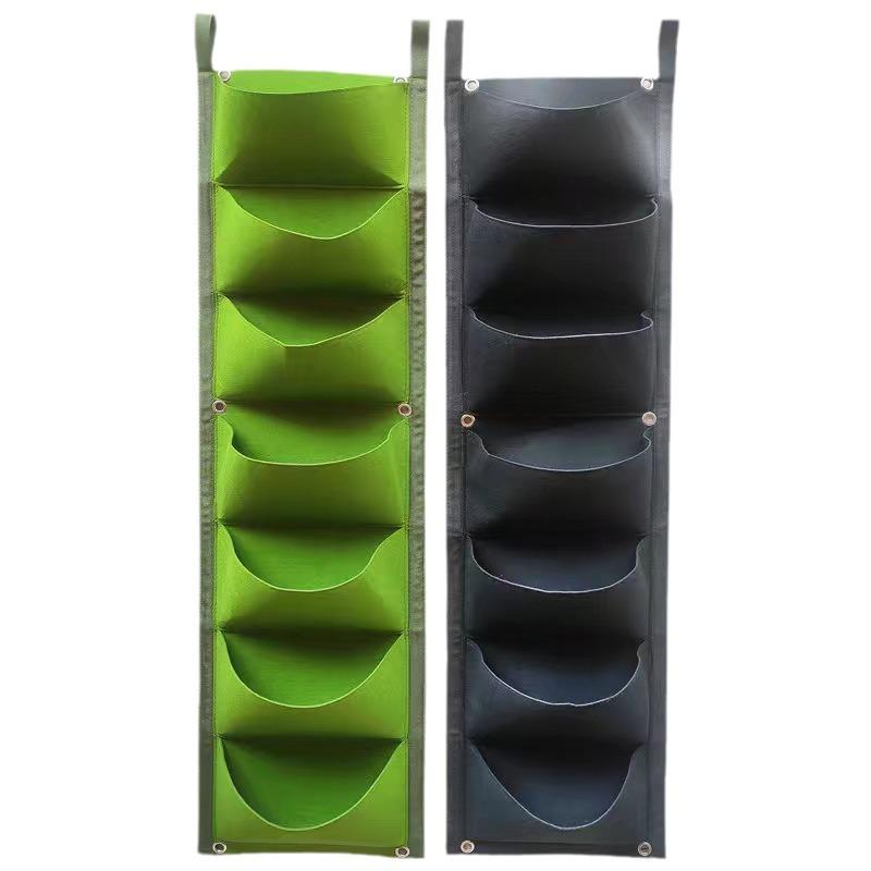 Vertical Wall-Mounted Plant Bags, Multi-Pocket Felt Grow Bags for Balcony Flowers and Trees