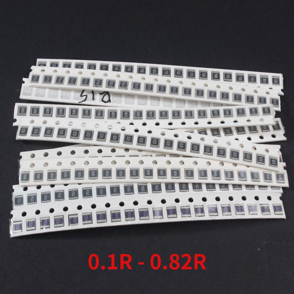 50/200PCS SMD resistor kit 1% High precision 1210/2512 Resistor Kit 0.001R~0.1R/0.1R~0.82R Alloy Resistance New Chip Resistance