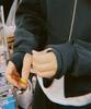 Bluff Fingerhole Crop Zip-Up Hoodie [Blue Black]