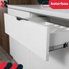 Kotarbau® Modern Edge Furniture Handle Aluminum Matte Black 160 / 180 Mm Set Of 2