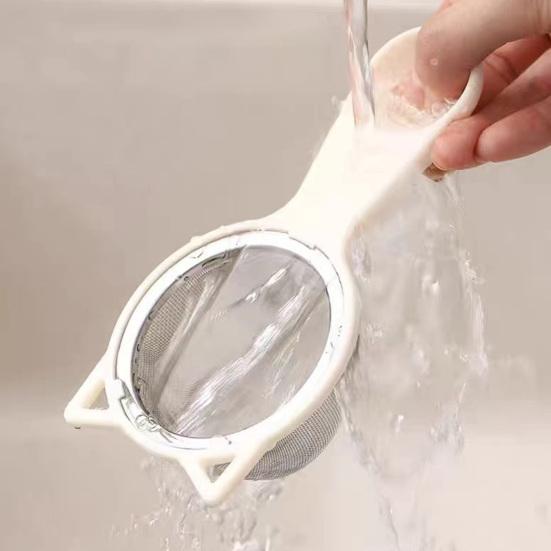 Strainer Spoon Fine Mesh Sifter with Long Handle Sieve Tool Handheld Kitchen Tool for Flour Powdered Sugar Cocoa Powder