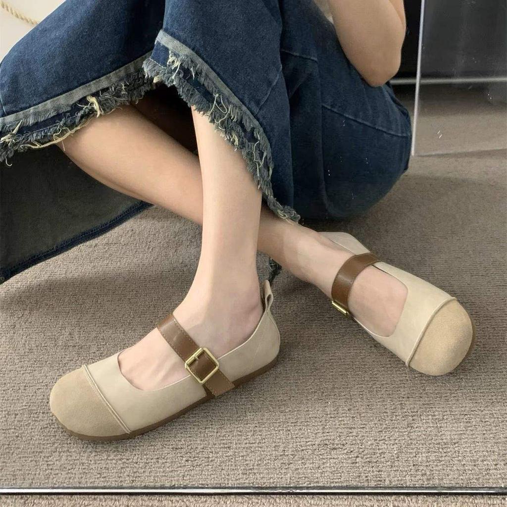 Birkenstock Single Shoes Women's 2025 New Autumn Flat Shoes Mary Jane Women's Shoes Doudou Shoes Grandma Shoes Versatile Trend