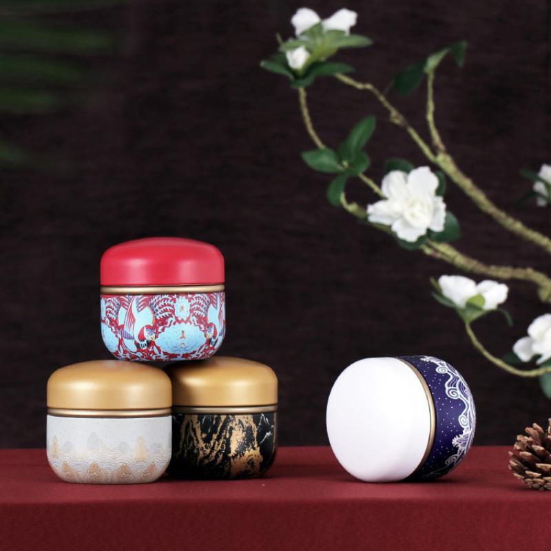 Portable Tea Cans Tinplate Herb Stash Sealed Cans Spice Storage Organizer Moisture-Proof Container Box Kitchen Gadgets Food